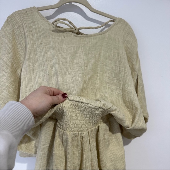 NWT Free People Pietro Smocked Draped Dolman Sleeve Open Back Romper - Picture 3 of 6